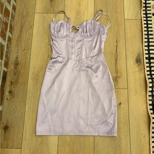Hello Molly satin lavender dress